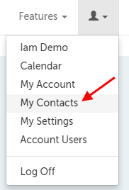 My Contacts in the dropdown