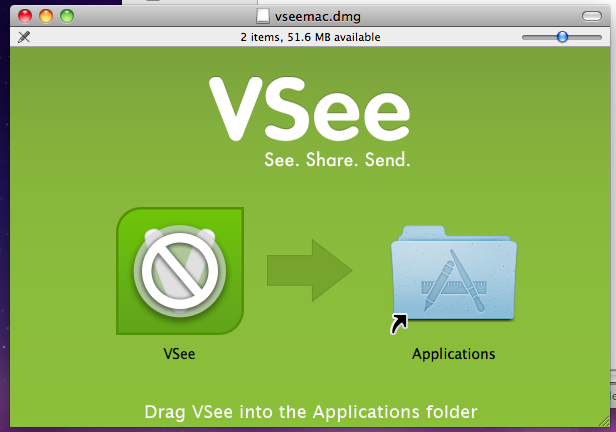VSee icon in a circle with a slash through it