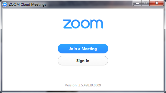 Main zoom message.